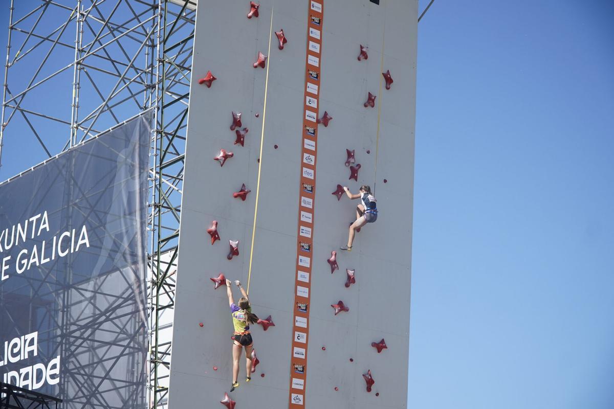 Final del Open juvenil de Escalada de Velocidad en GRAVITEO A Coruña Xacobeo