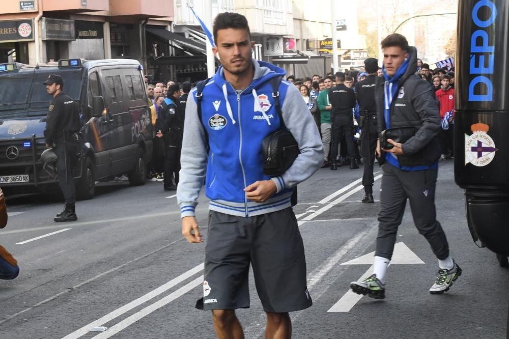 Llegada a Riazor antes del Dépor-Las Palmas