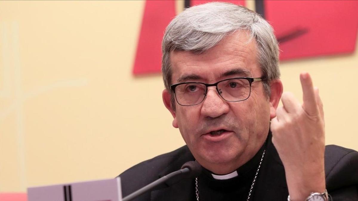 El secretario general de la Conferencia Episcopal, el pasado mes de abril, en Madrid.