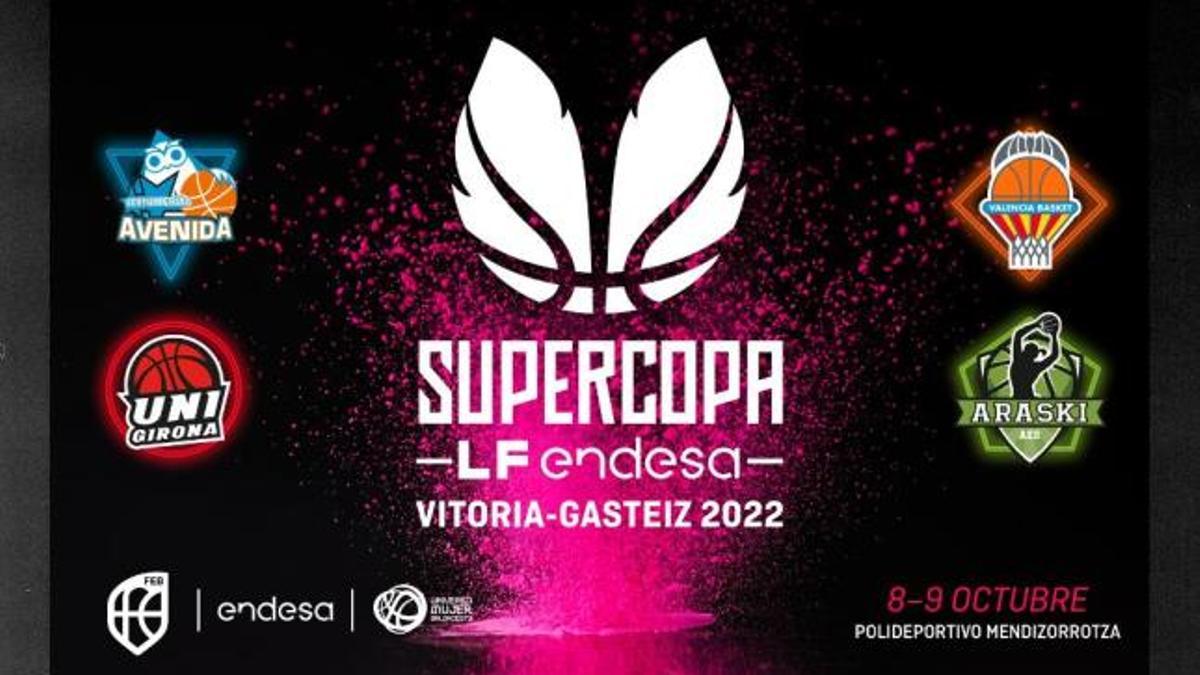 La Supercopa se disputará en el pabellón Mendizorrotza de Vitoria el sábado 8 y el domingo 9 de octubre.