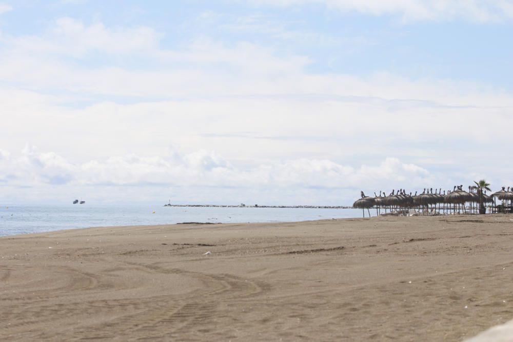 Playas cerradas en Málaga en el inicio de la primavera