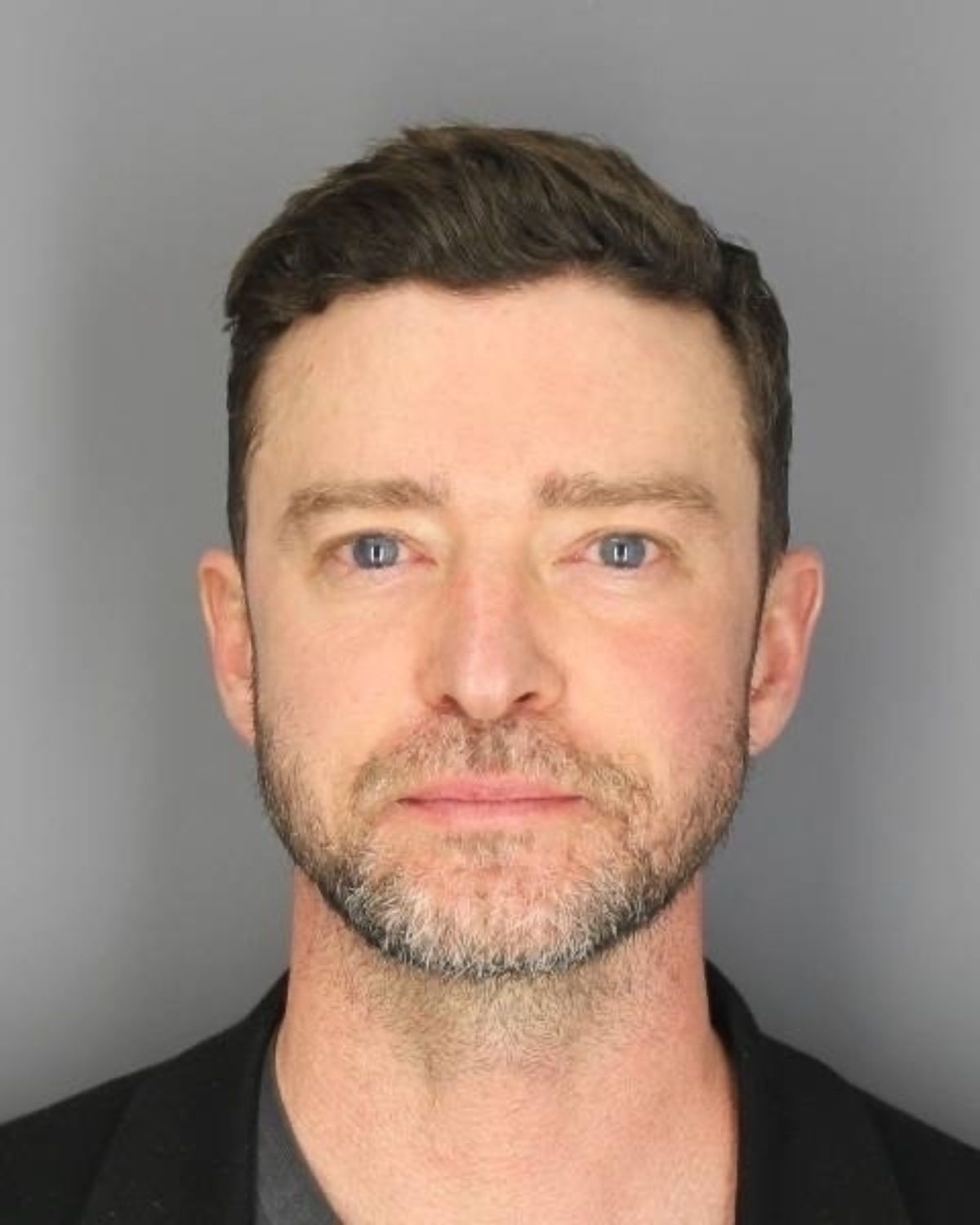 Justin Timberlake, en la foto de su detención por conducir bebido