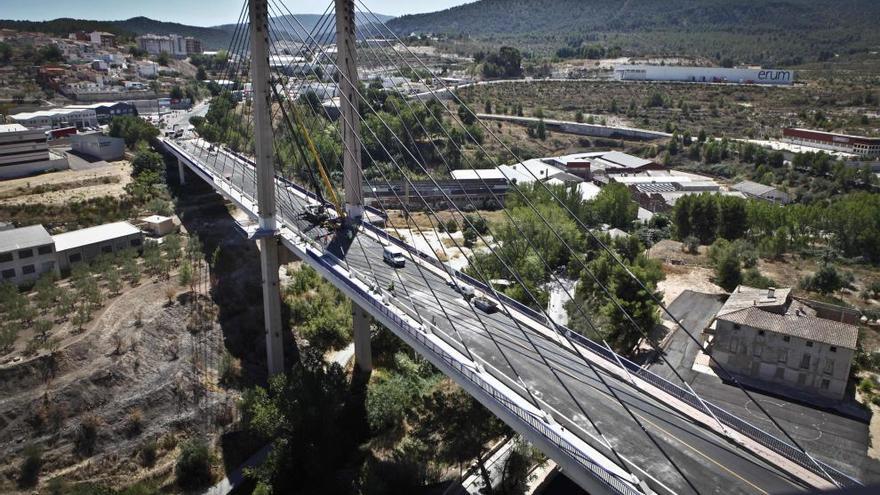 Imagen del puente Fernando Reig durante las obras