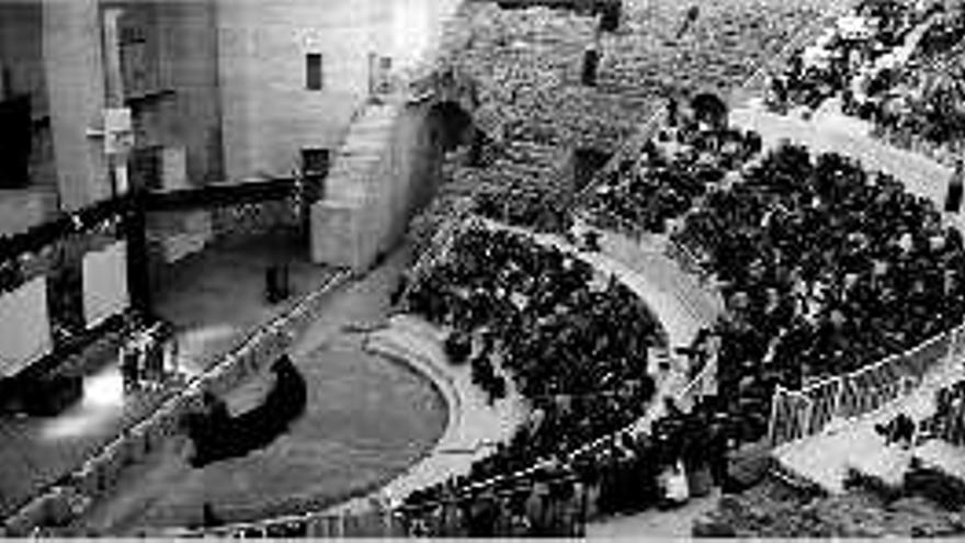 Una representación en el teatro romano de Sagunto