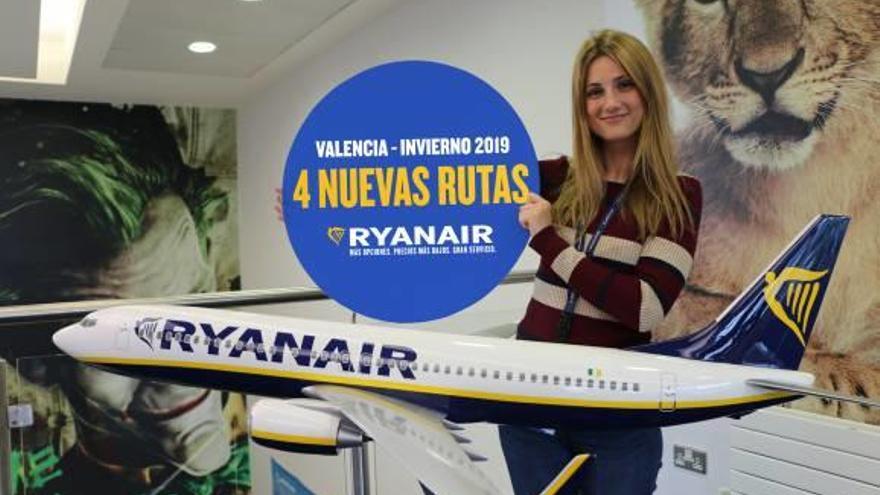 Ryanair crecerá en València  el doble que en España y asegura otro 2019 de récord