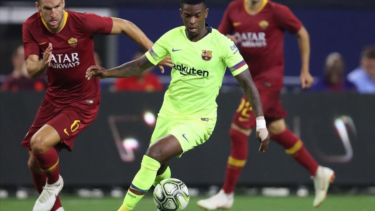 Semedo en un partido de pretemporada con el Barcelona