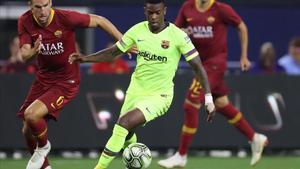 Semedo en un partido de pretemporada con el Barcelona