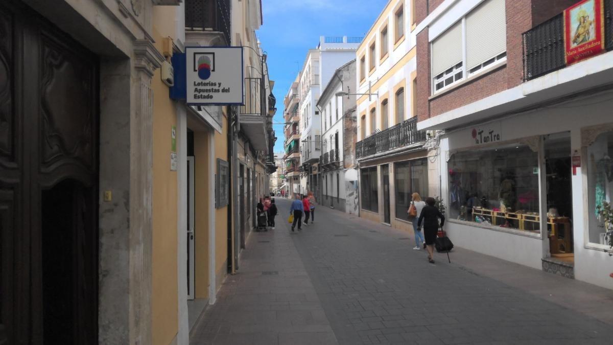 La administración de la calle Corredera donde se ha validado el boleto de la Bonoloto agraciado en el sorteo del viernes con un premio de segunda categoría.