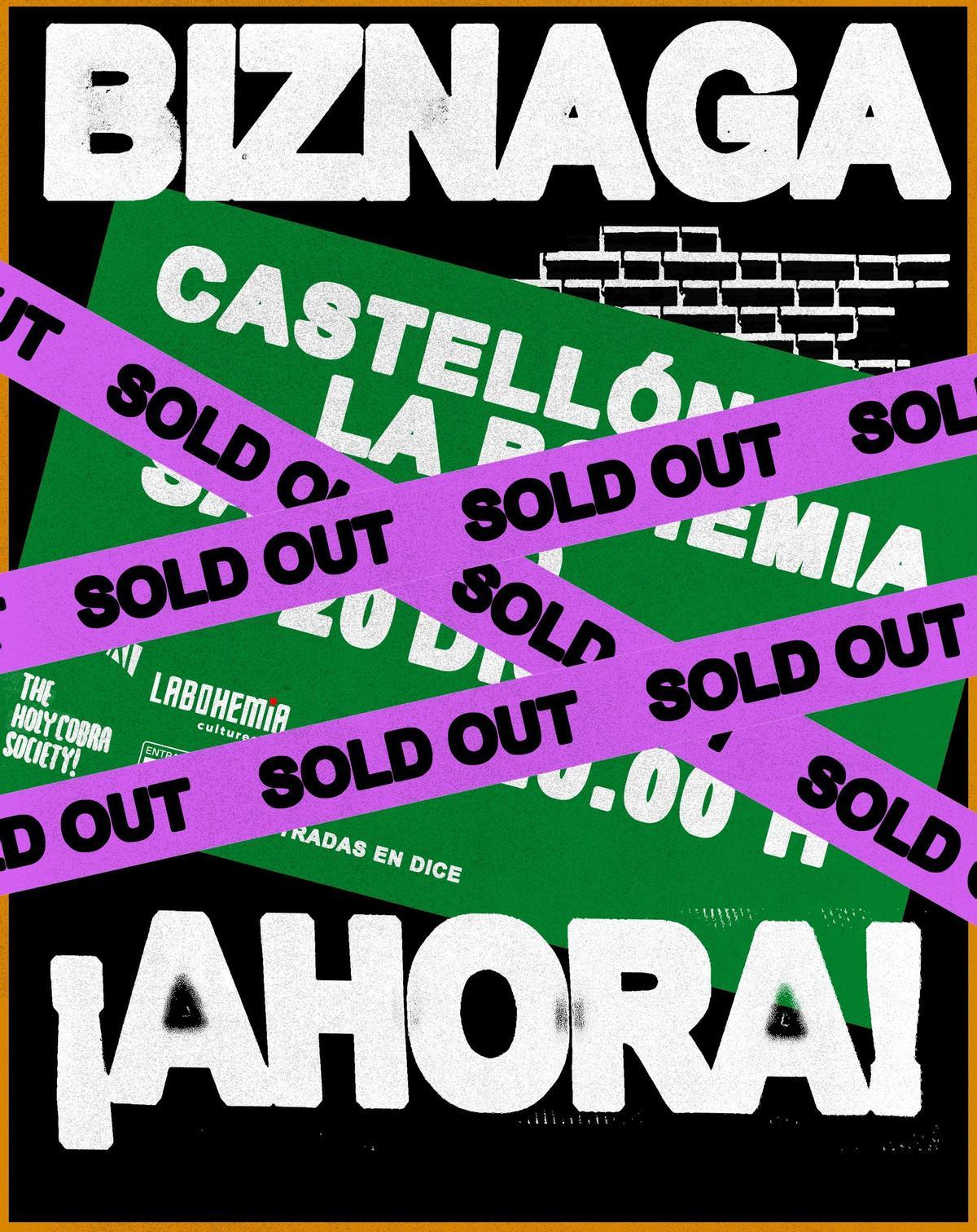 Biznaga ha logrado colgar el cartel de 'no hay entradas' en su concierto en La Bohemia de este 20 de diciembre.