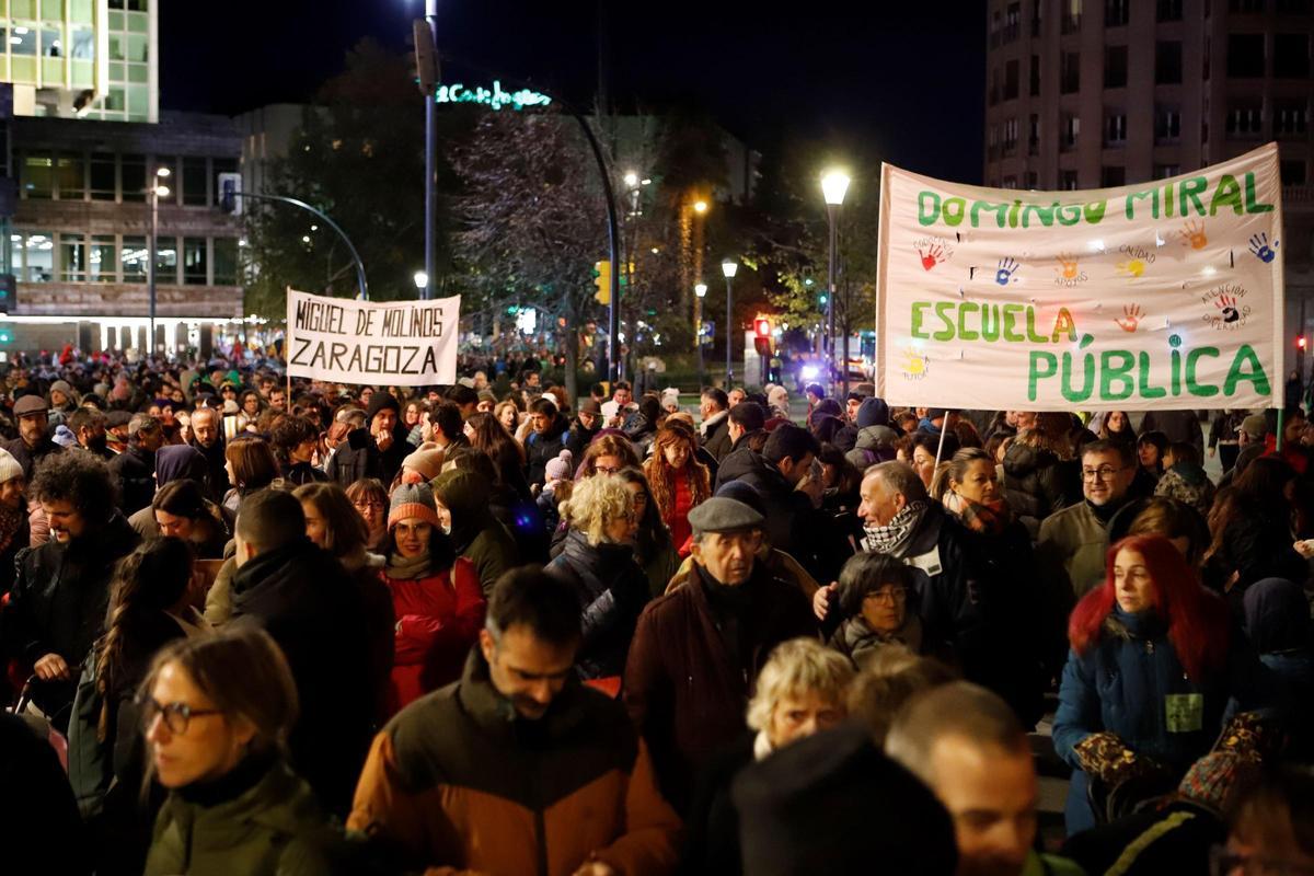 Imagen de una manifestación celebrada en Zaragoza.