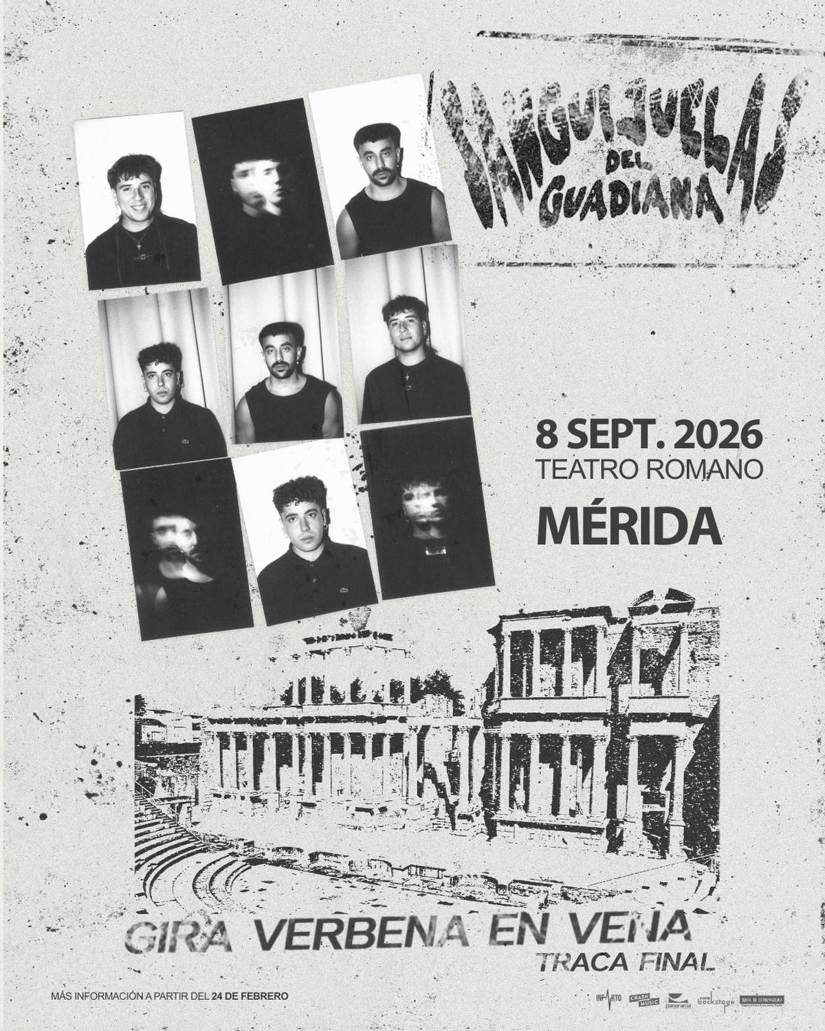 Cartel del concierto en Mérida.