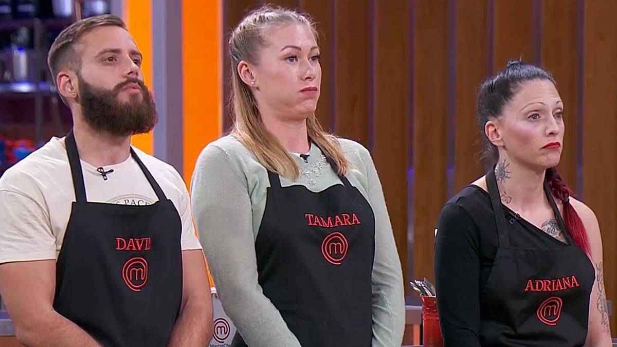 Adriana, expulsada de 'Masterchef 12' en una noche cargada de tensión entre Tamara y Maicol.