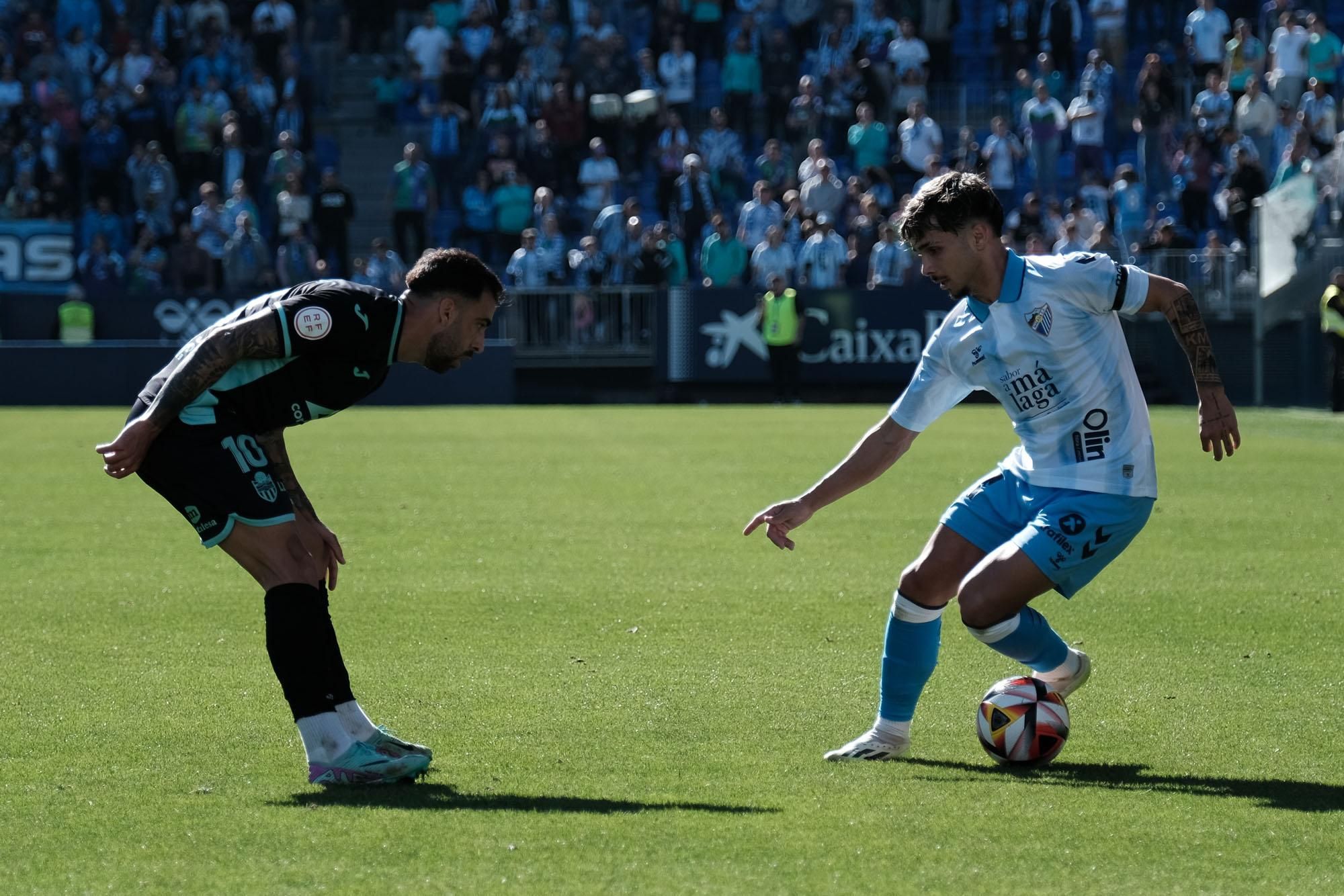 Una imagen del Málaga CF - Atlético Baleares en La Rosaleda.