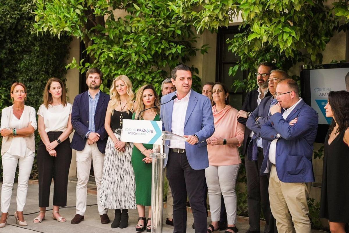 José María Bellido presenta su programa electoral para las municipales en Córdoba junto al resto de su candidatura en el Hospes Bailío.