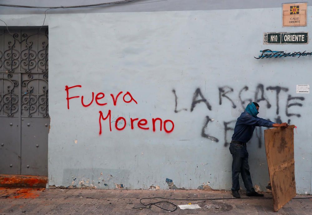 Protestas en Ecuador contra Lenín Moreno.