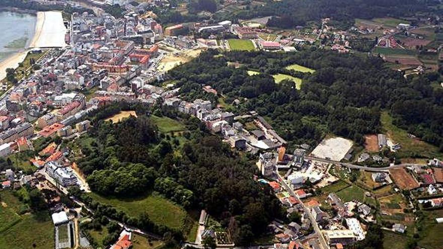 Vista aérea del centro de Sada.