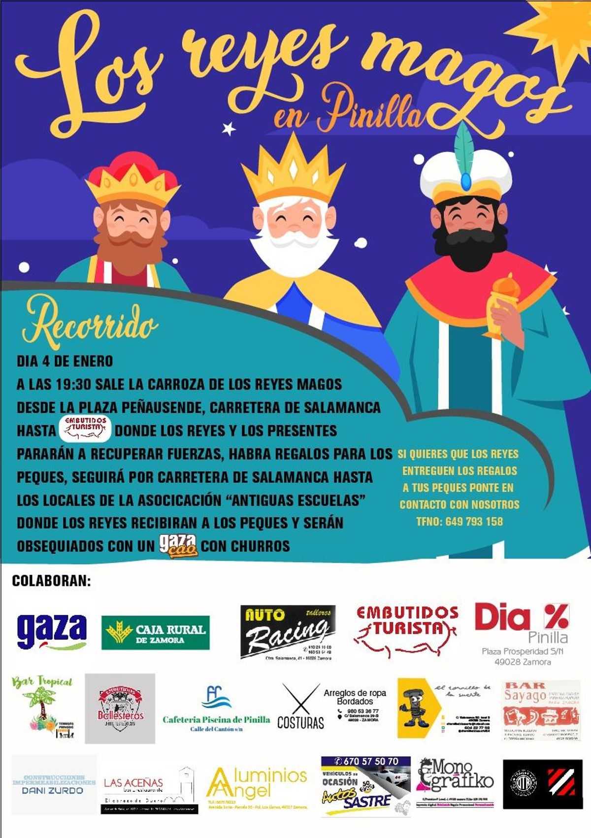 Magia, regalos y chocolate con churros: los Reyes Magos visitan el barrio de Pinilla