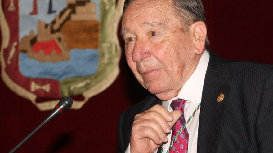 Juan Pedro de Luna, durante el acto en el Ayuntamiento.