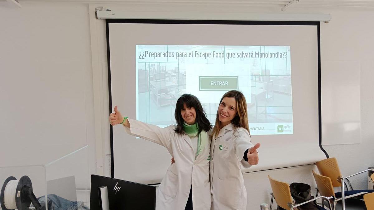 Ana González (izda.) y Silvia Monfort, creadoras de 'Escape Food'.