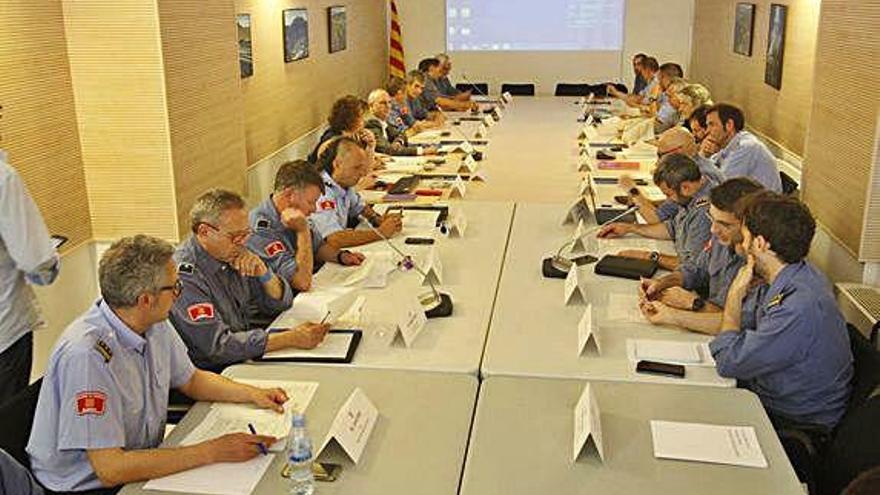 Girona Reunió del Consell de Bombers voluntaris