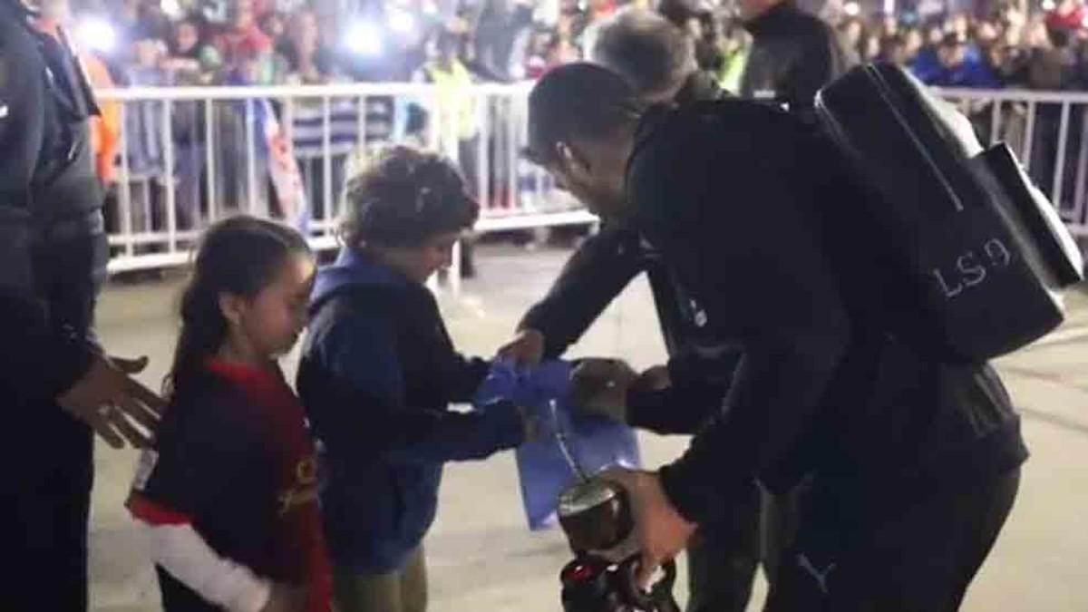 Luis Suárez, a su llegada a Rusia