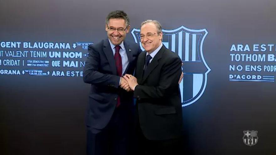 Clima distendido entre Bertoméu y Florentino Pérez antes del 'Clásico'