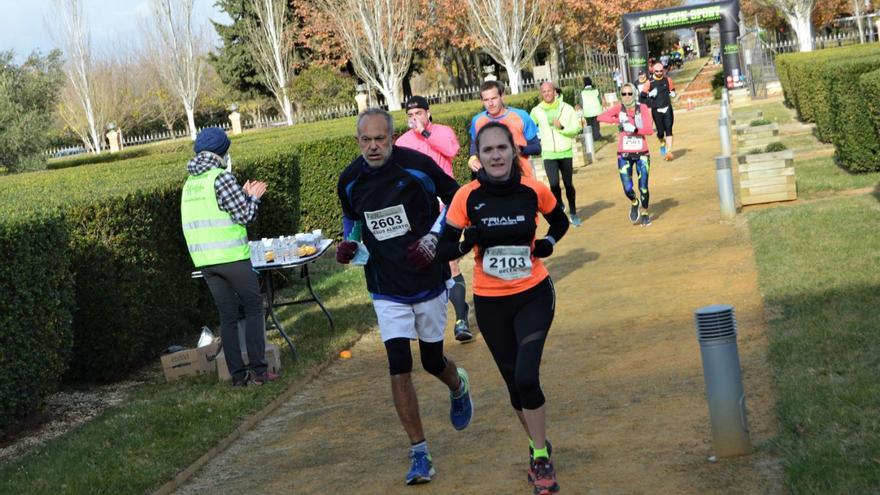 Un grupo de atletas, en plena carrera.