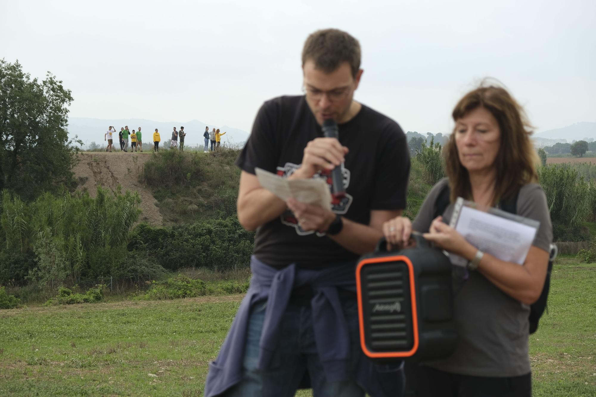 Protesta de l’associació Prou soroll per recuperar el silenci al Bages