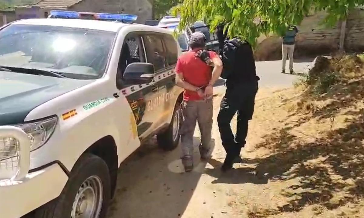 El momento de la detención, esta tarde