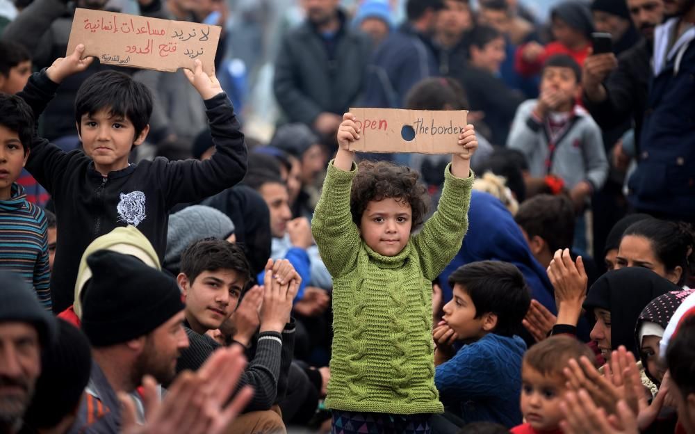 Refugees in Idomeni