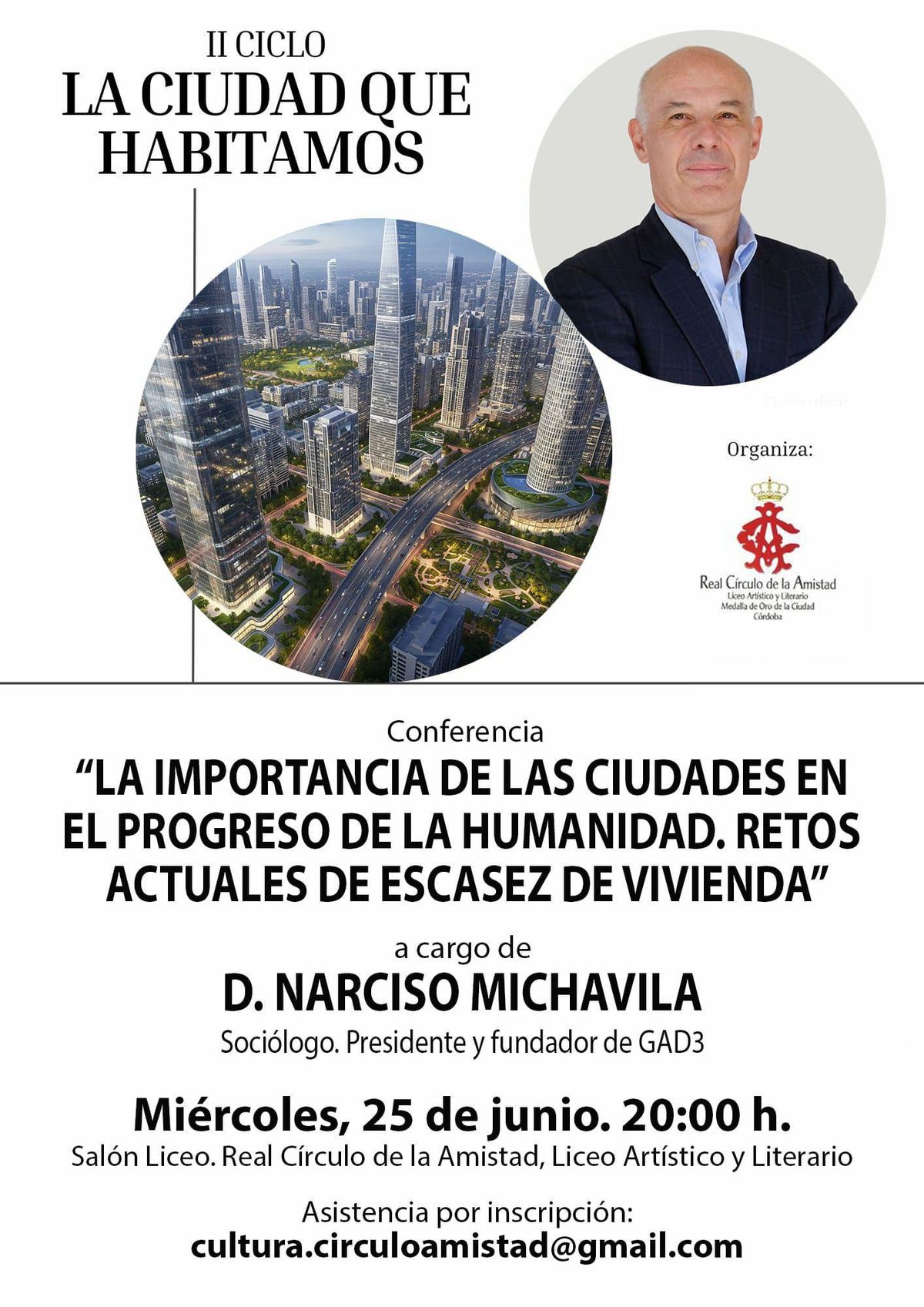 Conferencia a cargo del sociólogo Narciso Michavila