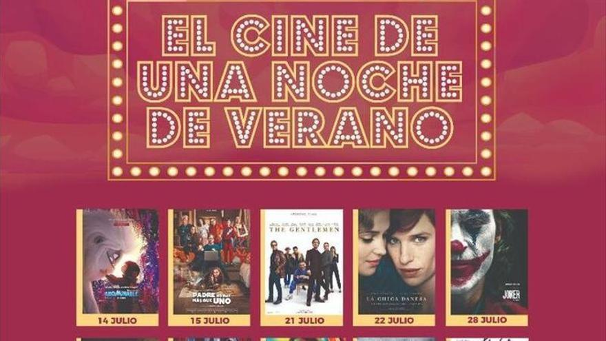 Cartelera del cine de verano en la residencia universitaria Rucab