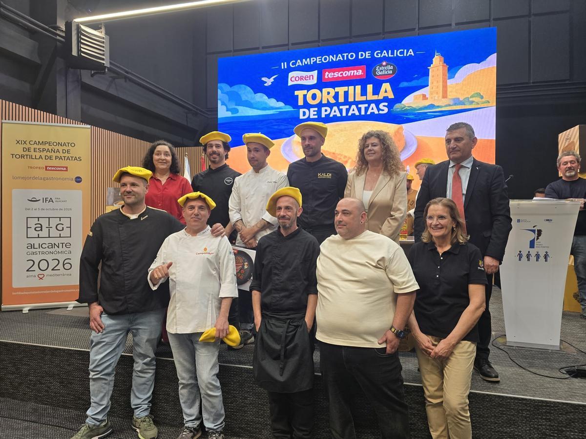Ganadores, segundos y terceros premios en el II Campeonato Gallego de Tortilla de Patatas