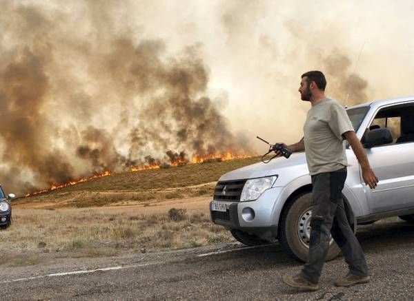 Fotogalería del incendio en Trasobares