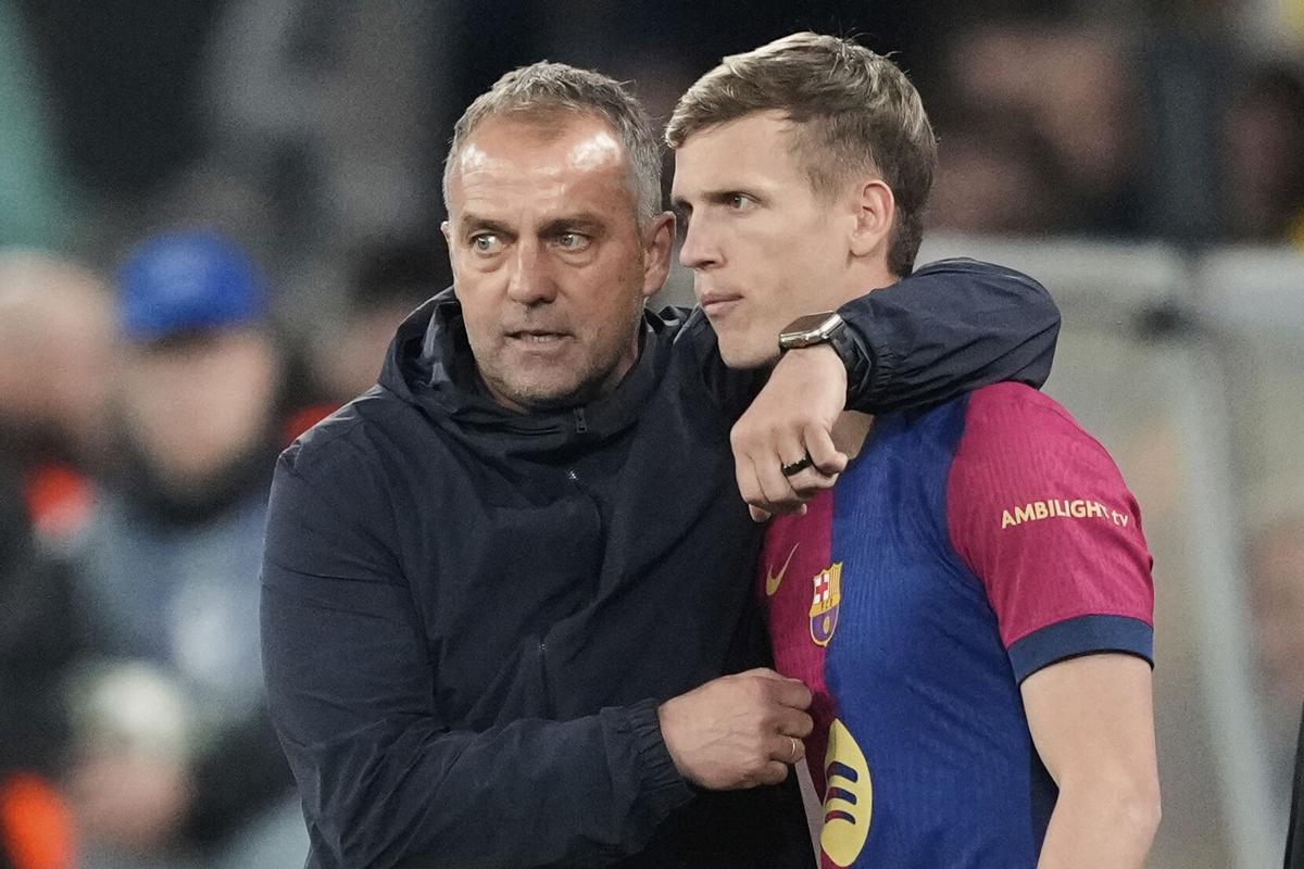 Dani Olmo tiene mucha complicidad con Hansi Flick
