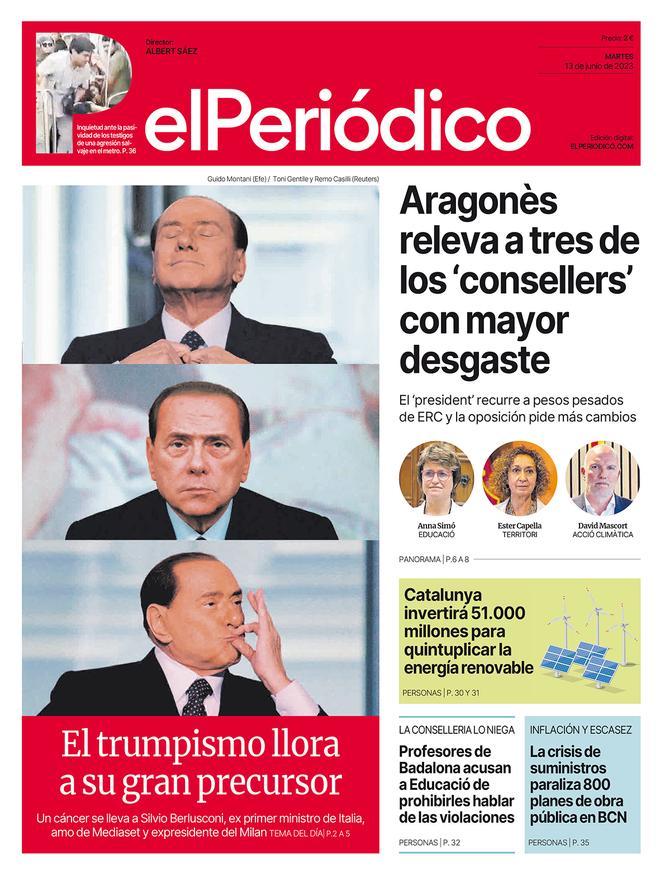 La portada d’EL PERIÓDICO del 13 de juny del 2023