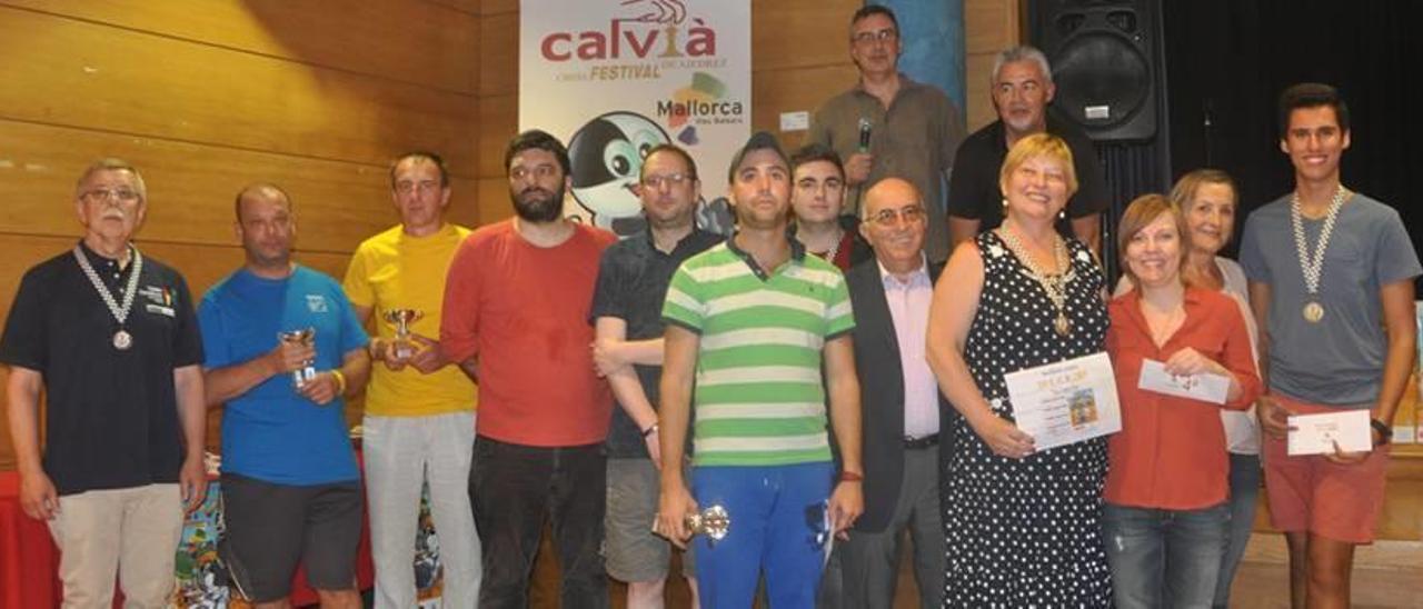 Los premiados del Open Internacional de Calvià.