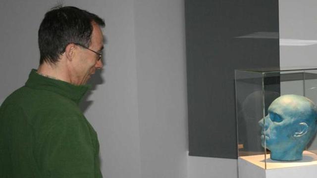 La cabeza de goma, expuesta en el Museo Antón.