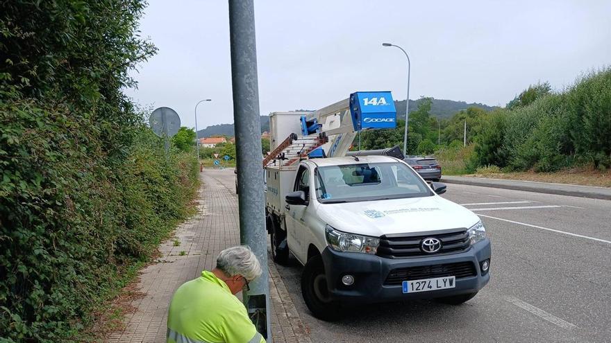 Intentar robar otra vez los cables de cobre de las farolas q