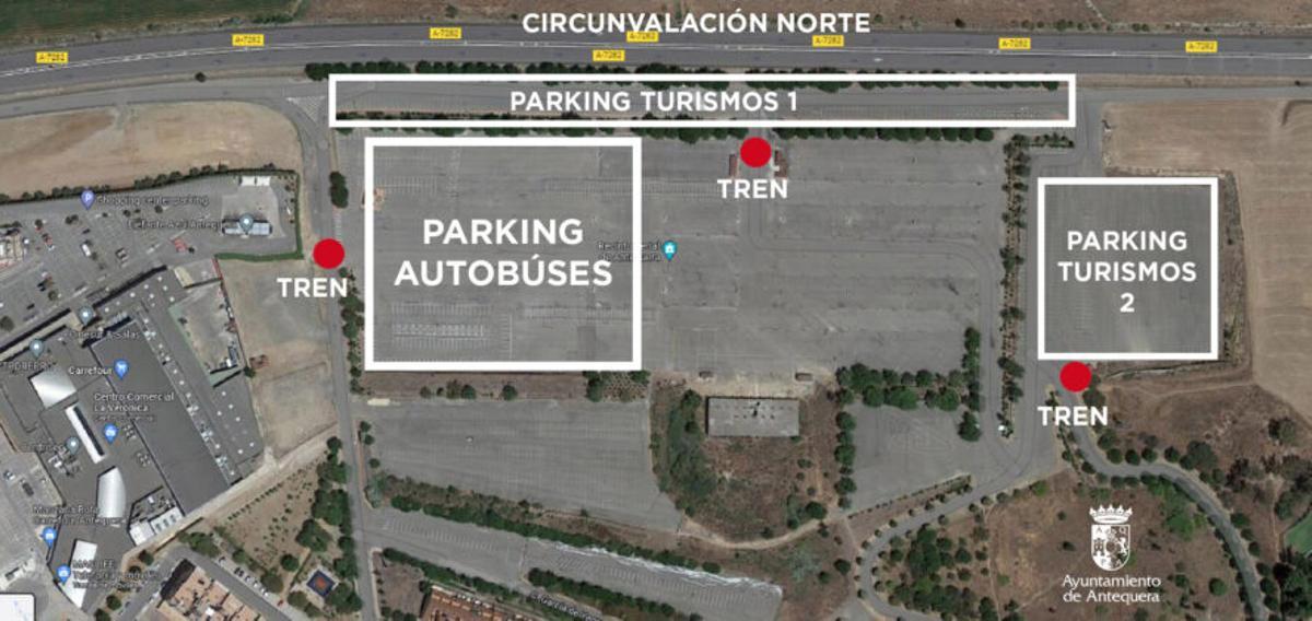 Se van a establecer zonas específicas del Recinto Ferial de Antequera para el estacionamiento de coches y autobuses