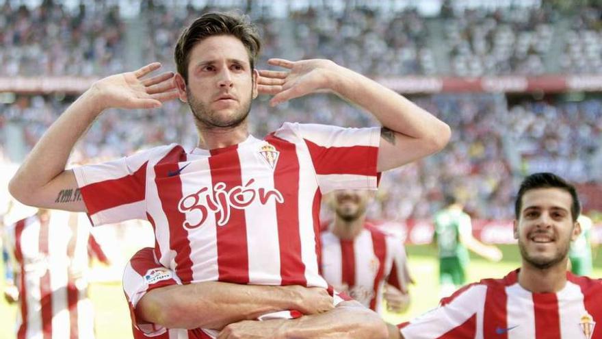 Cop celebra el gol marcado durante la victoria ante el Leganés.