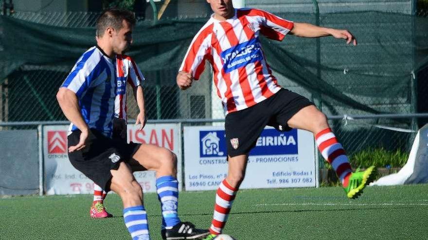 Una acción del duelo entre el Rápido Bahía y el Céltiga. // Gonzalo Núñez