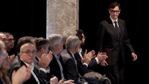 Salvador Illa interviene en la conferencia Catalunya lidera en Madrid