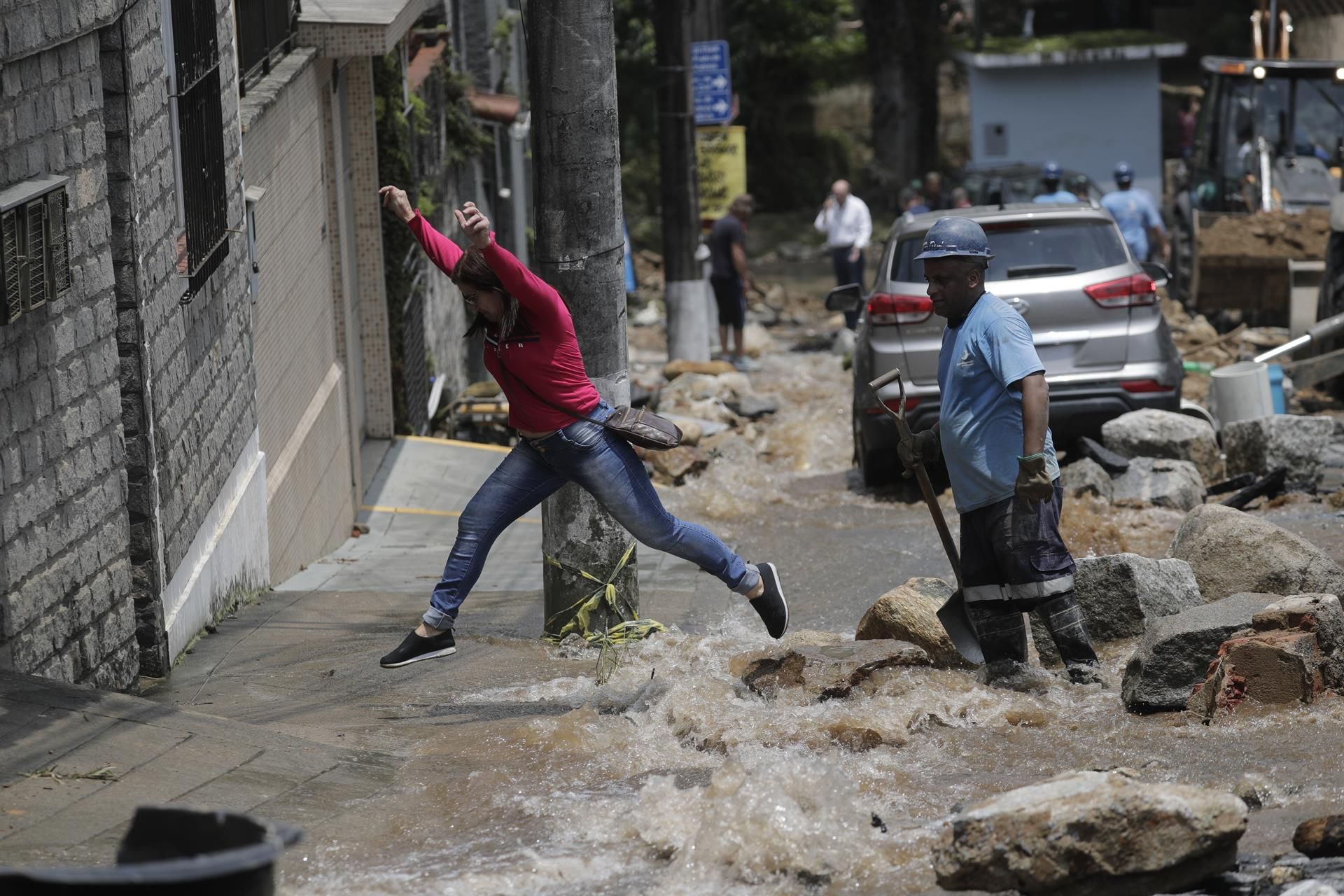 Efectos de las lluvias en Petrópolis.
