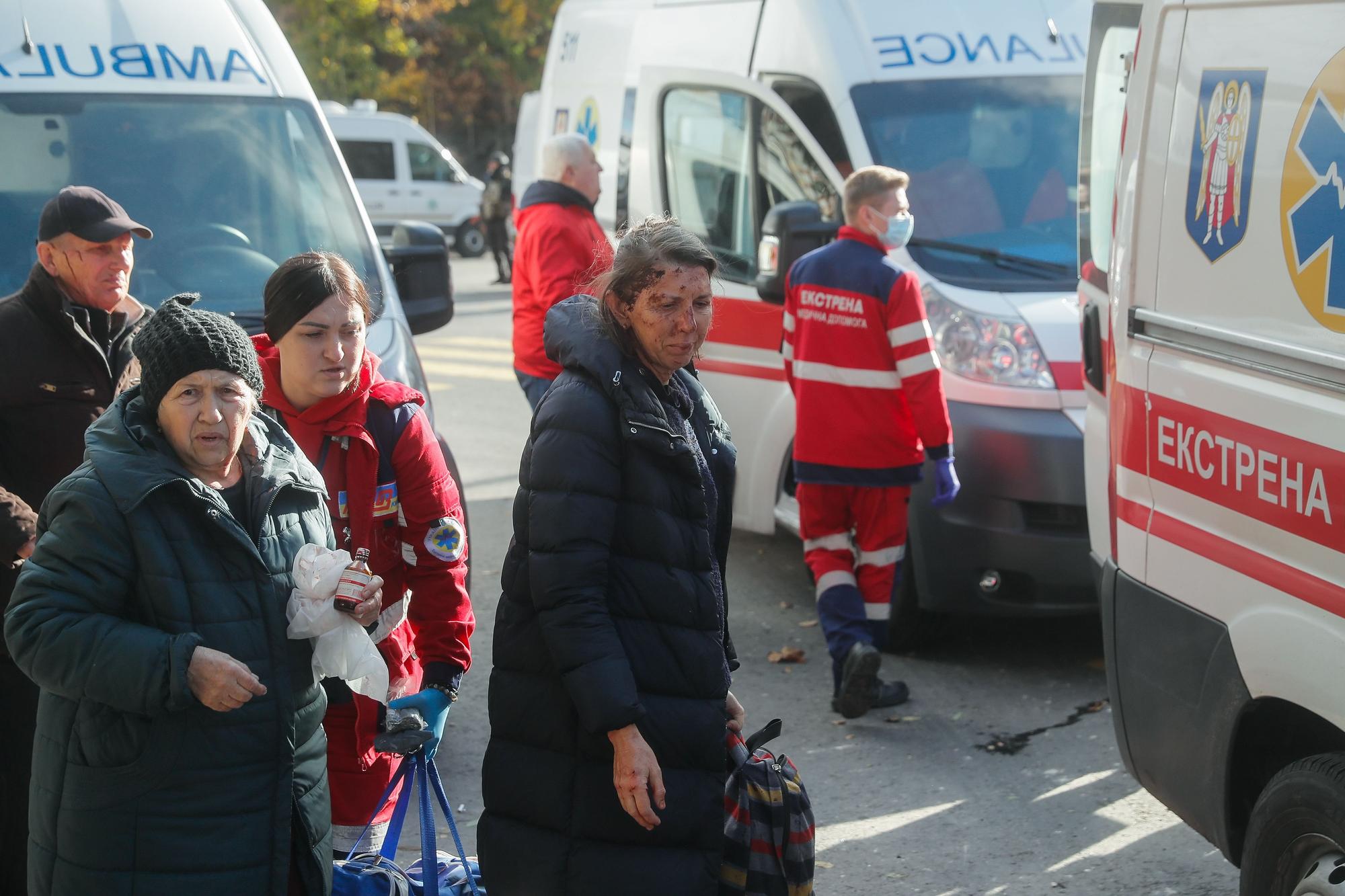 Las imágenes del bombardeo en el centro de Kiev