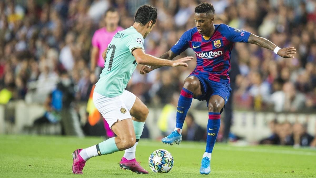 Semedo, durante el partido del año pasado ante el Inter.