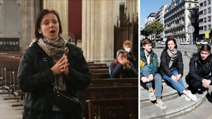 Anna, la refugiada ucraniana que canta ópera en la iglesia Santiago de Vigo