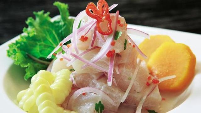 Un delicioso cebiche.