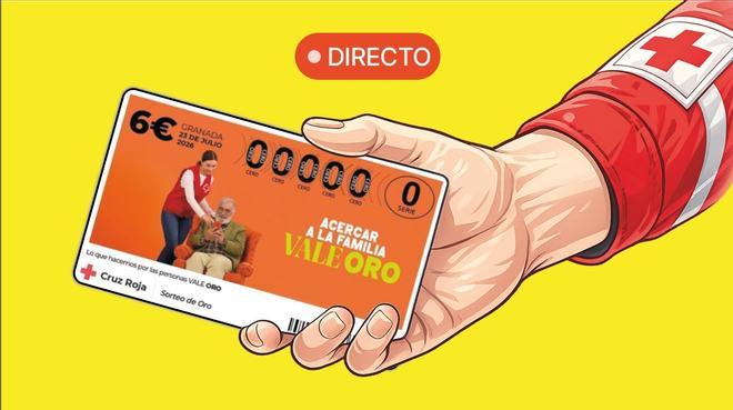 Sorteo del Oro de la Cruz Roja 2026, última hora en directo: resultados y números premiados