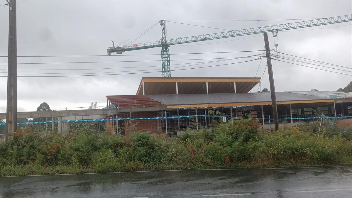Cubiertas en el futuro colegio Xerardo Fernández Albor, de Milladoiro